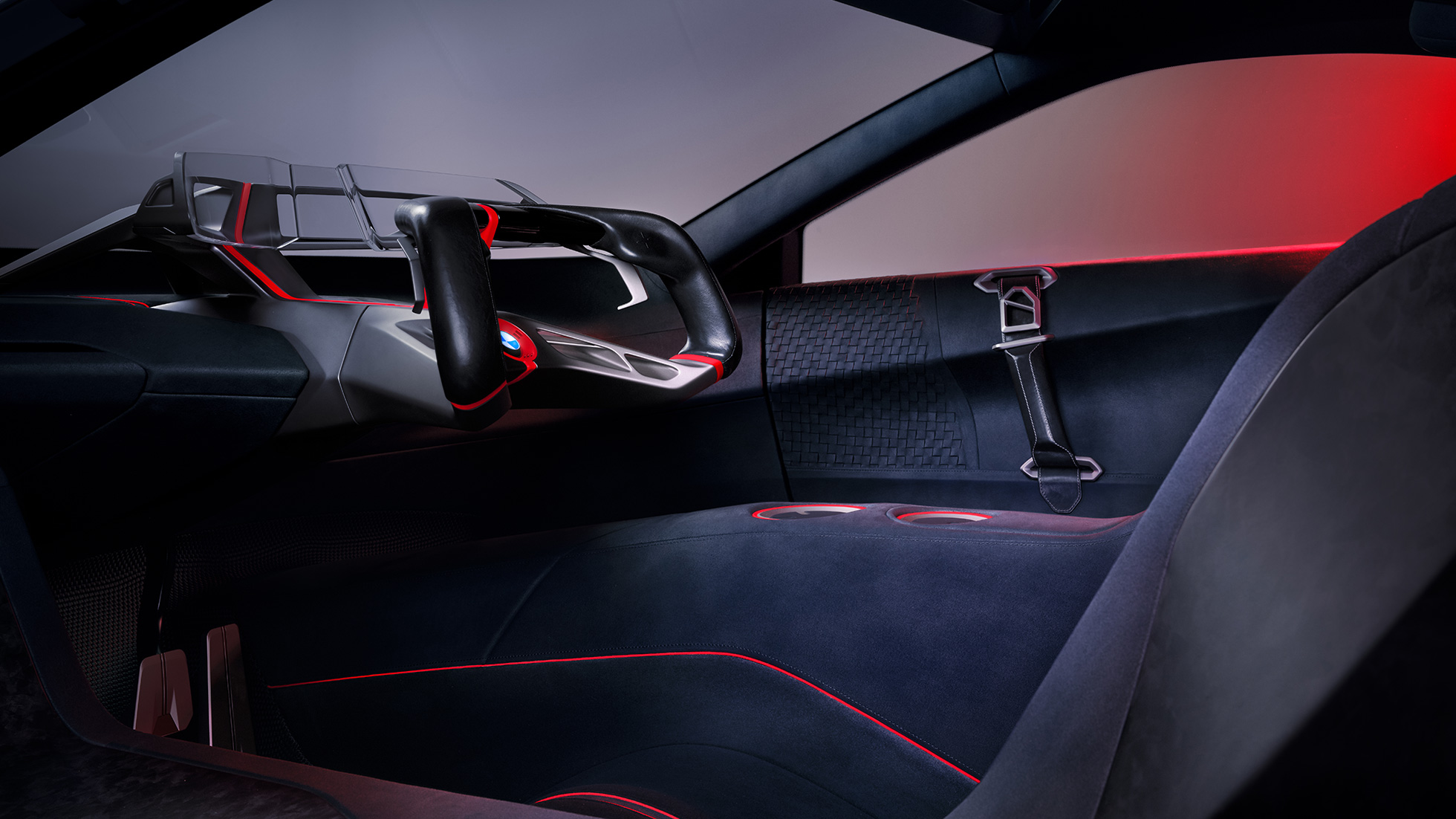BMW Vision M NEXT, notranjost BMW Vision M NEXT, notranjost, oblikovanje, sedežne školjke