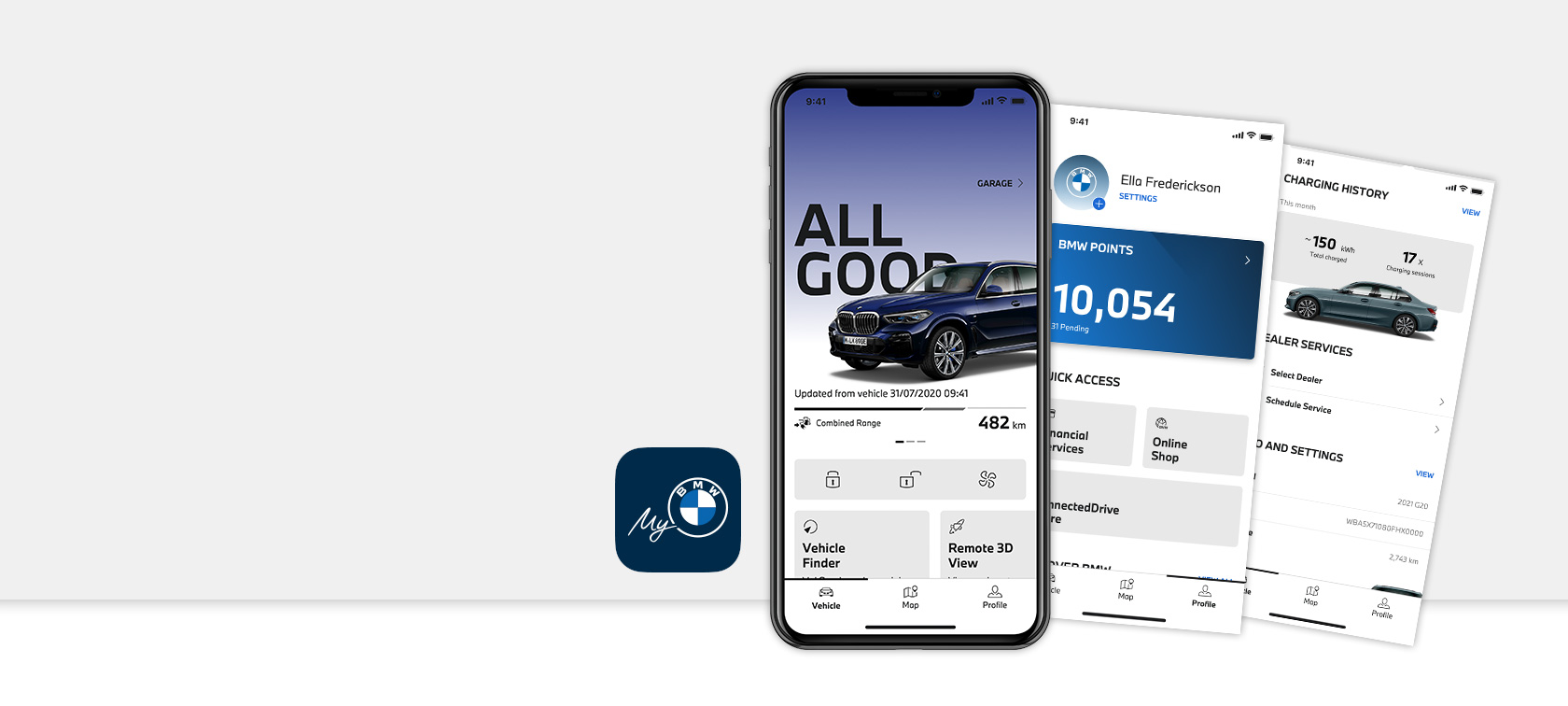 BMW Apps, aplikacija My BMW na pametnih telefonih