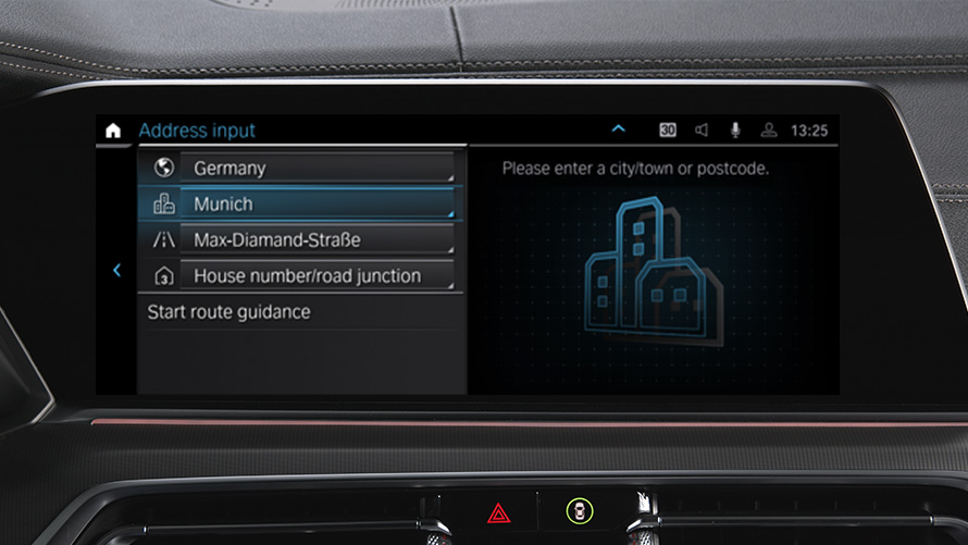 BMW Remote Software Upgrade, BMW Maps BMW Remote Software Upgrade, BMW Maps, pogled od blizu na navigacijski sistem