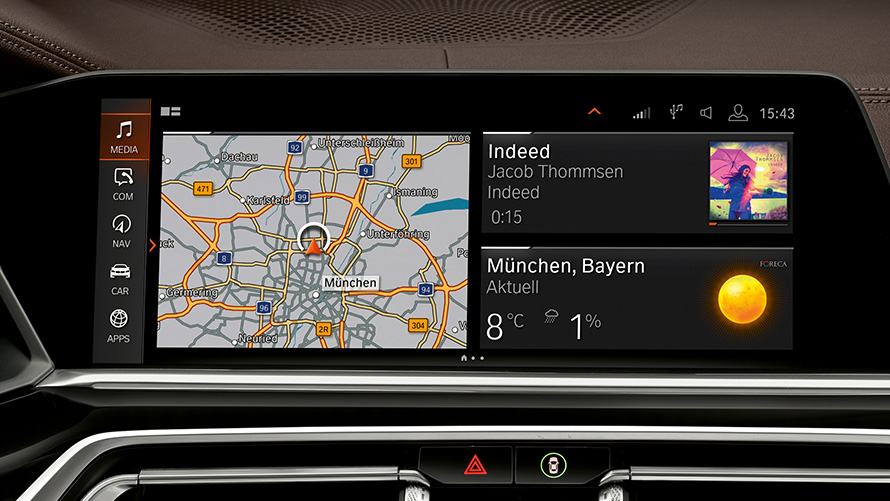 Zaščitna vozila BMW, BMW Intelligent Personal Assistant, nadzorni prikazovalnik Zaščitna vozila BMW, BMW Intelligent Personal Assistant, nadzorni prikazovalnik