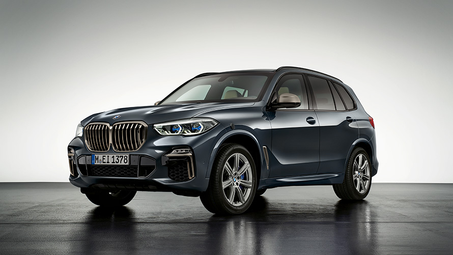 Zaščitna vozila BMW, BMW X5 Protection VR6, brezhiben Zaščitna vozila BMW, BMW X5 Protection VR6, tričetrtinski pogled od spredaj, brezhiben