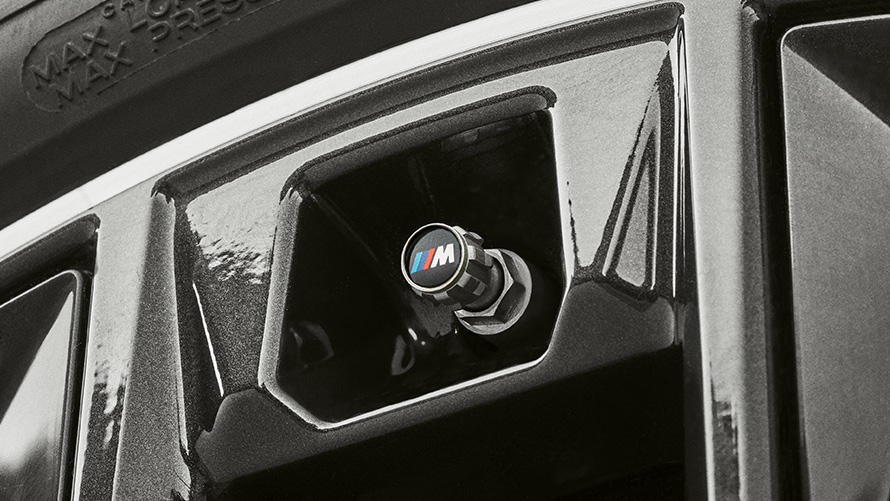 Kapice za ventile BMW z M logotipom. Dodatna oprema BMW za jesen in zimo, kapice za ventile z M logotipom