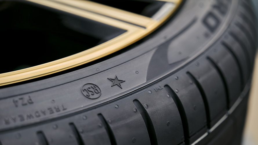 BMW Digital Tyre Diagnosis, pnevmatike BMW BMW Digital Tyre Diagnosis, pogled od blizu na pnevmatike BMW
