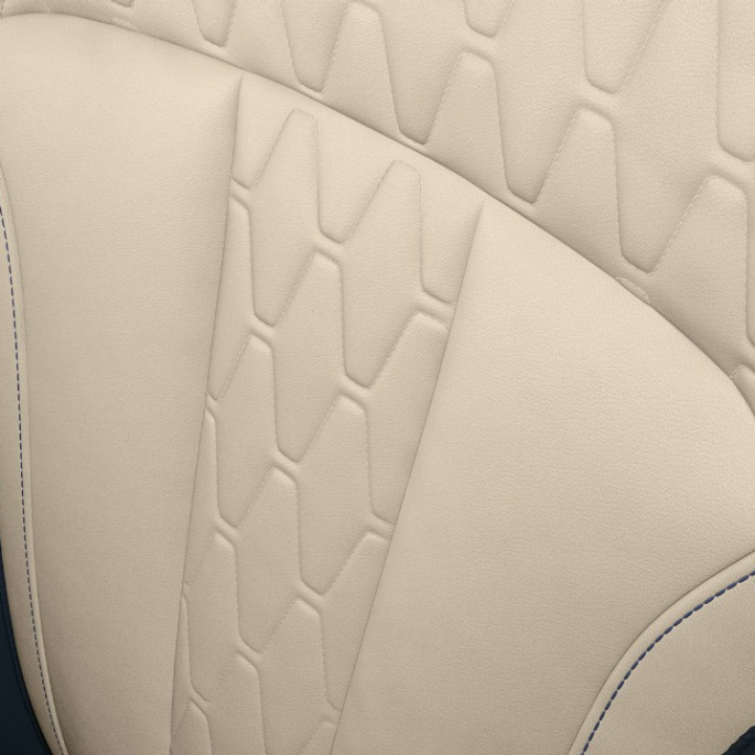 BMW X7, oblazinjenje Design Pure Excellence Posnetek oblazinjenja od blizu v BMW X7 z opremo Design Pure Excellence